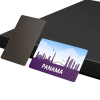 dhcrafts Fridge Magnet Rectangle Acrylic Glass (8.6 x 5.4 cm) Purple Panama Design Pack of 1