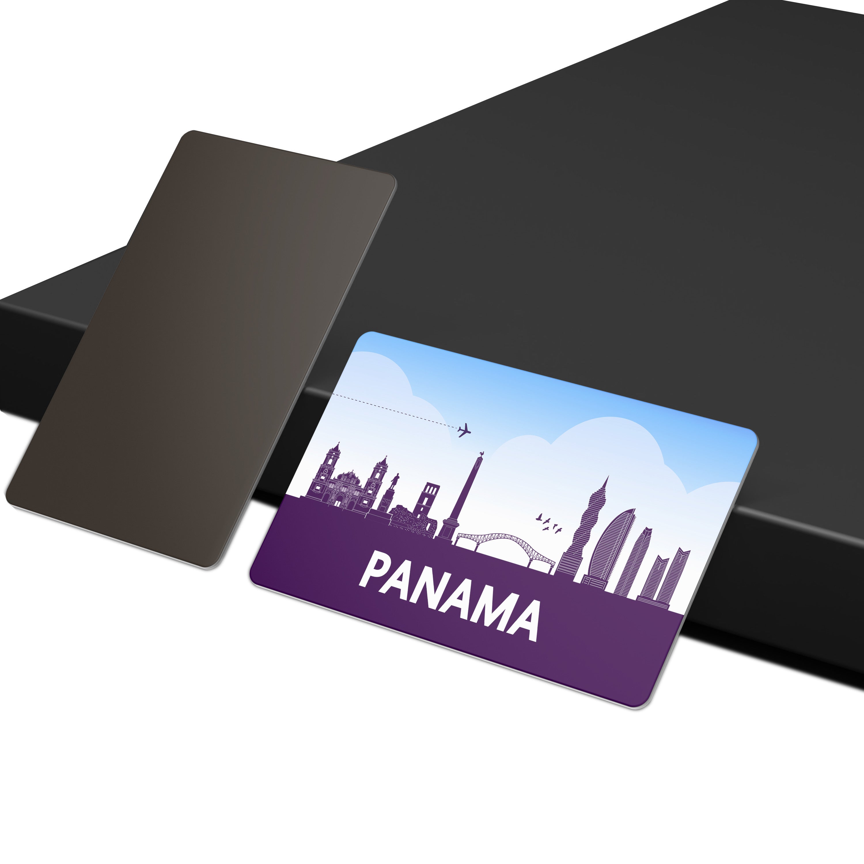 dhcrafts Fridge Magnet Rectangle Acrylic Glass (8.6 x 5.4 cm) Purple Panama Design Pack of 1