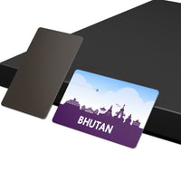 dhcrafts Fridge Magnet Rectangle Acrylic Glass (8.6 x 5.4 cm) Purple Bhutan Design Pack of 1