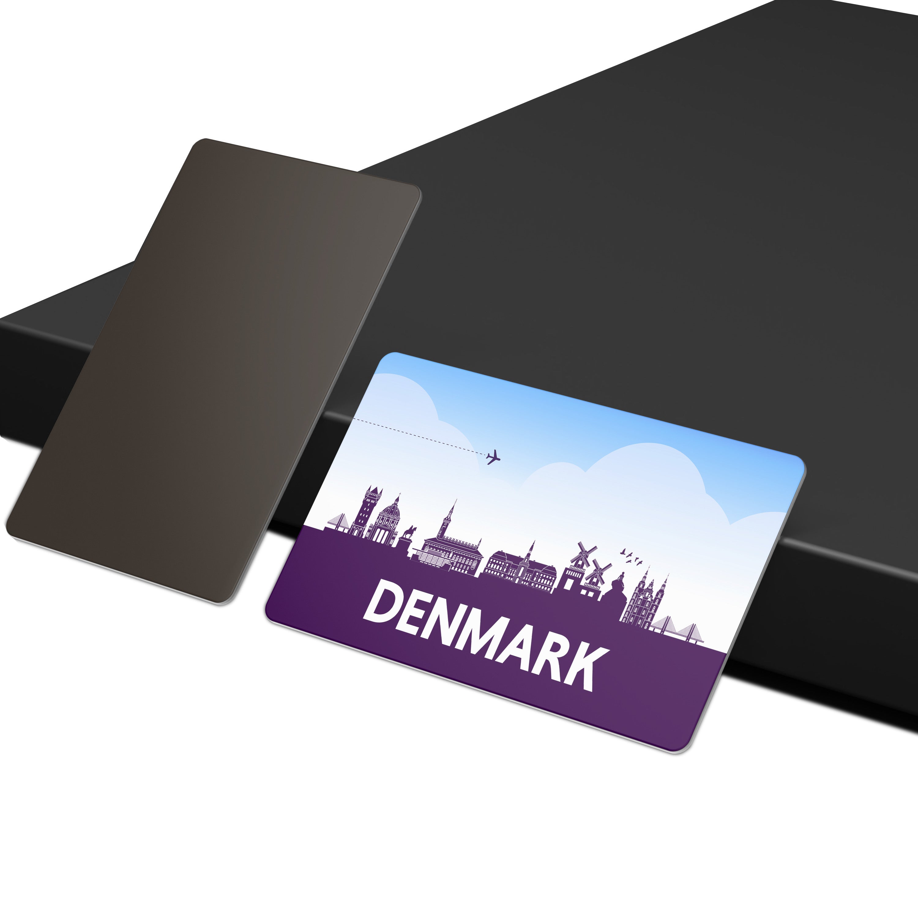 dhcrafts Fridge Magnet Rectangle Acrylic Glass (8.6 x 5.4 cm) Purple Denmark Design Pack of 1