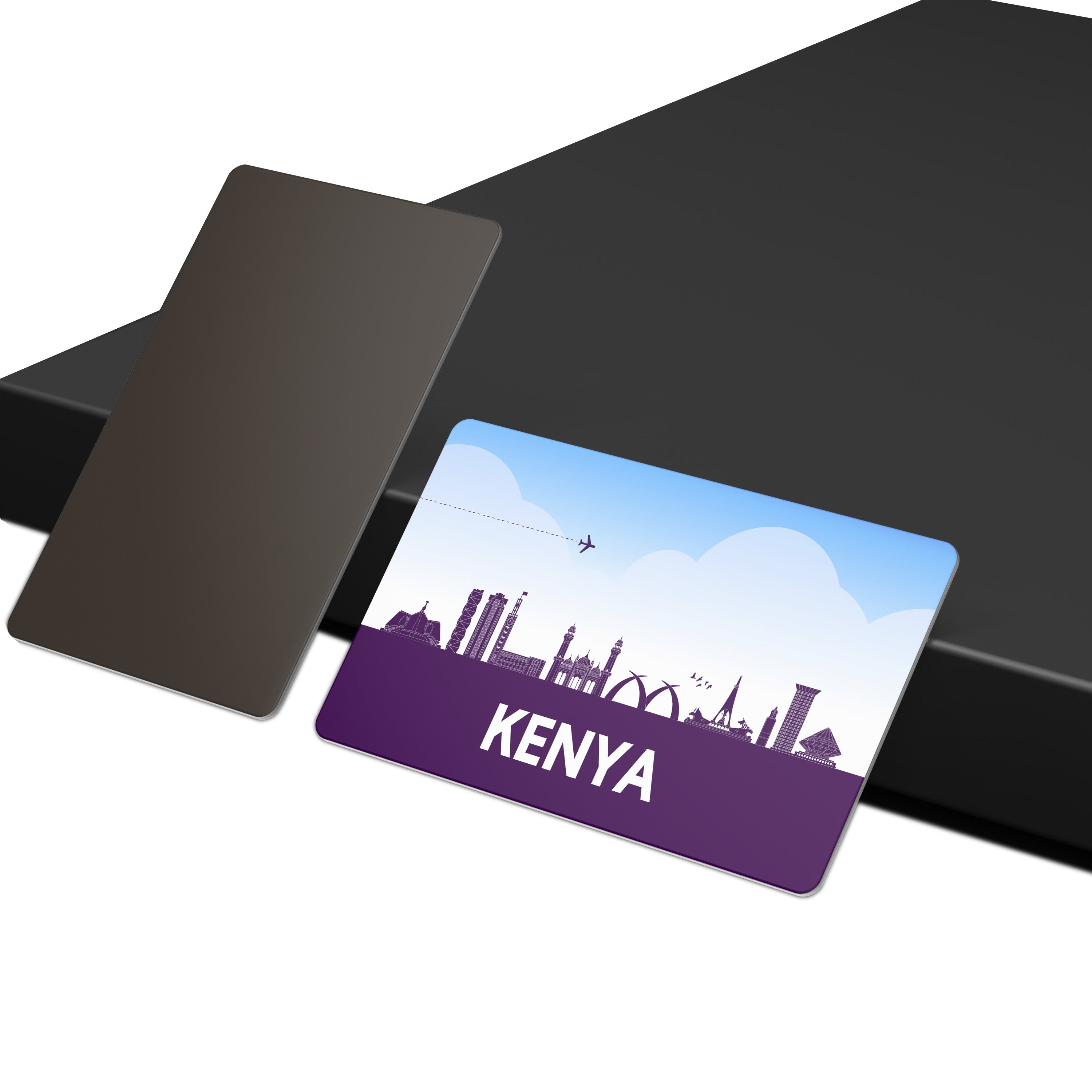 dhcrafts Fridge Magnet Rectangle Acrylic Glass (8.6 x 5.4 cm) Purple Kenya Design Pack of 1