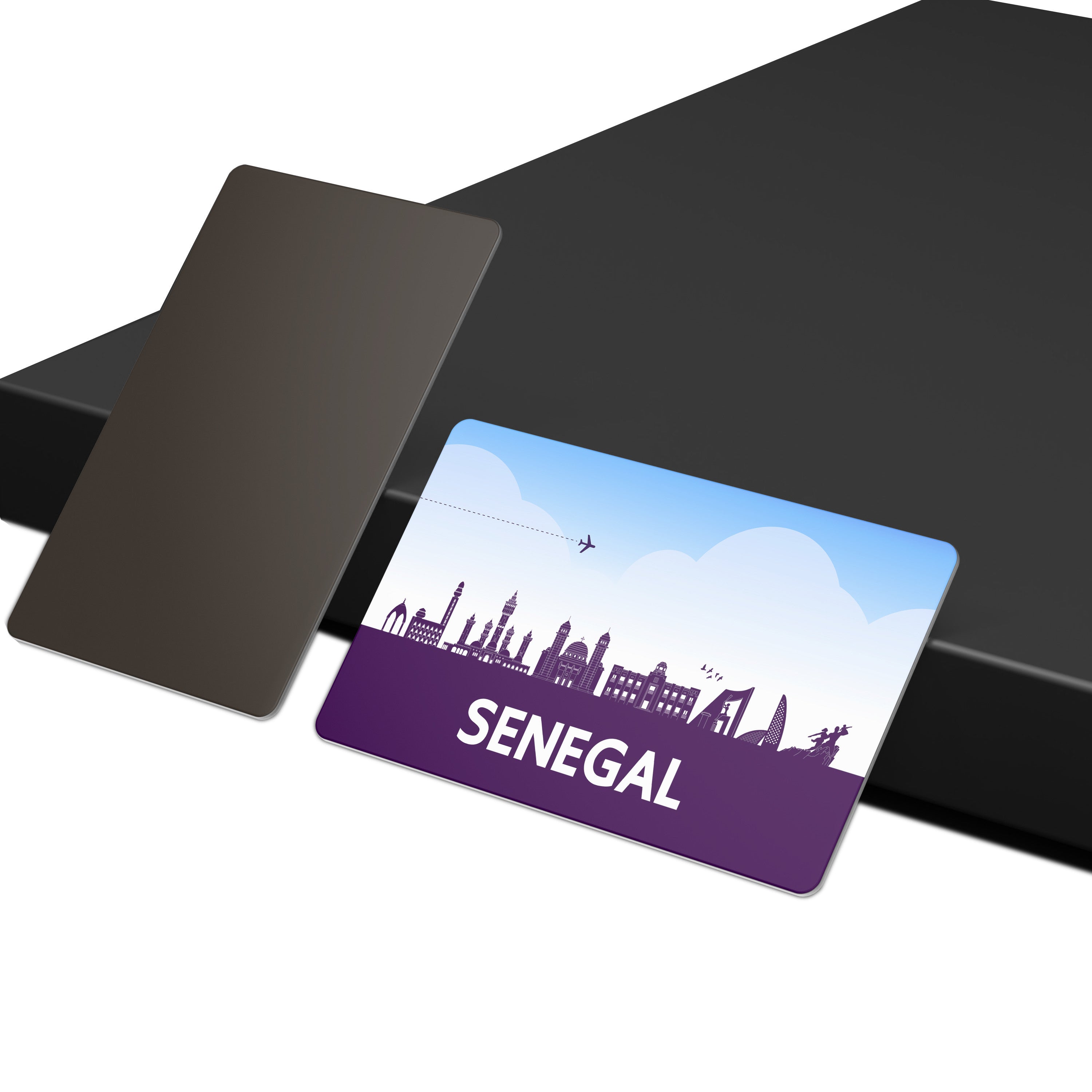 dhcrafts Fridge Magnet Rectangle Acrylic Glass (8.6 x 5.4 cm) Purple Senegal Design Pack of 1