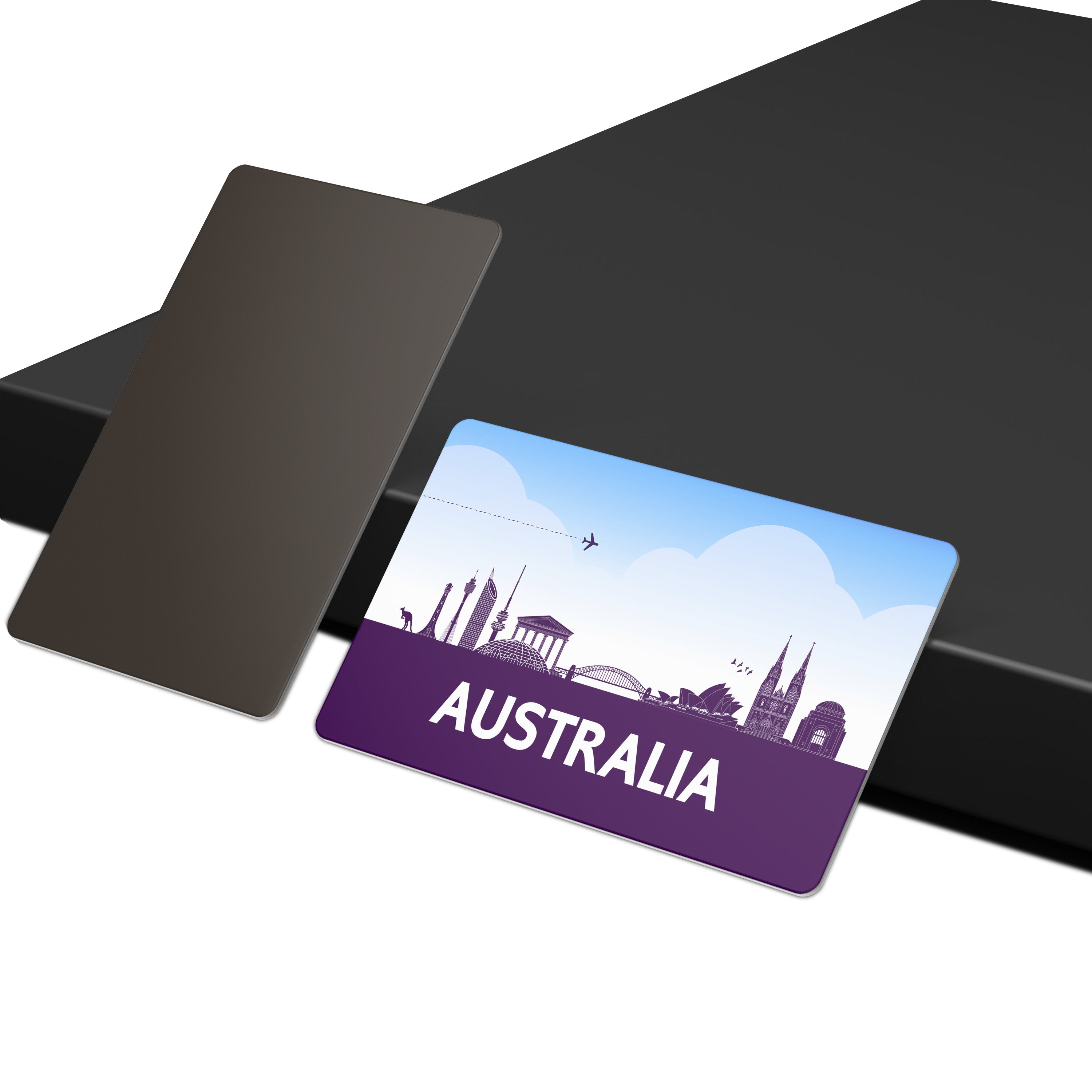 dhcrafts Fridge Magnet Rectangle Acrylic Glass (8.6 x 5.4 cm) Purple Australia Design Pack of 1
