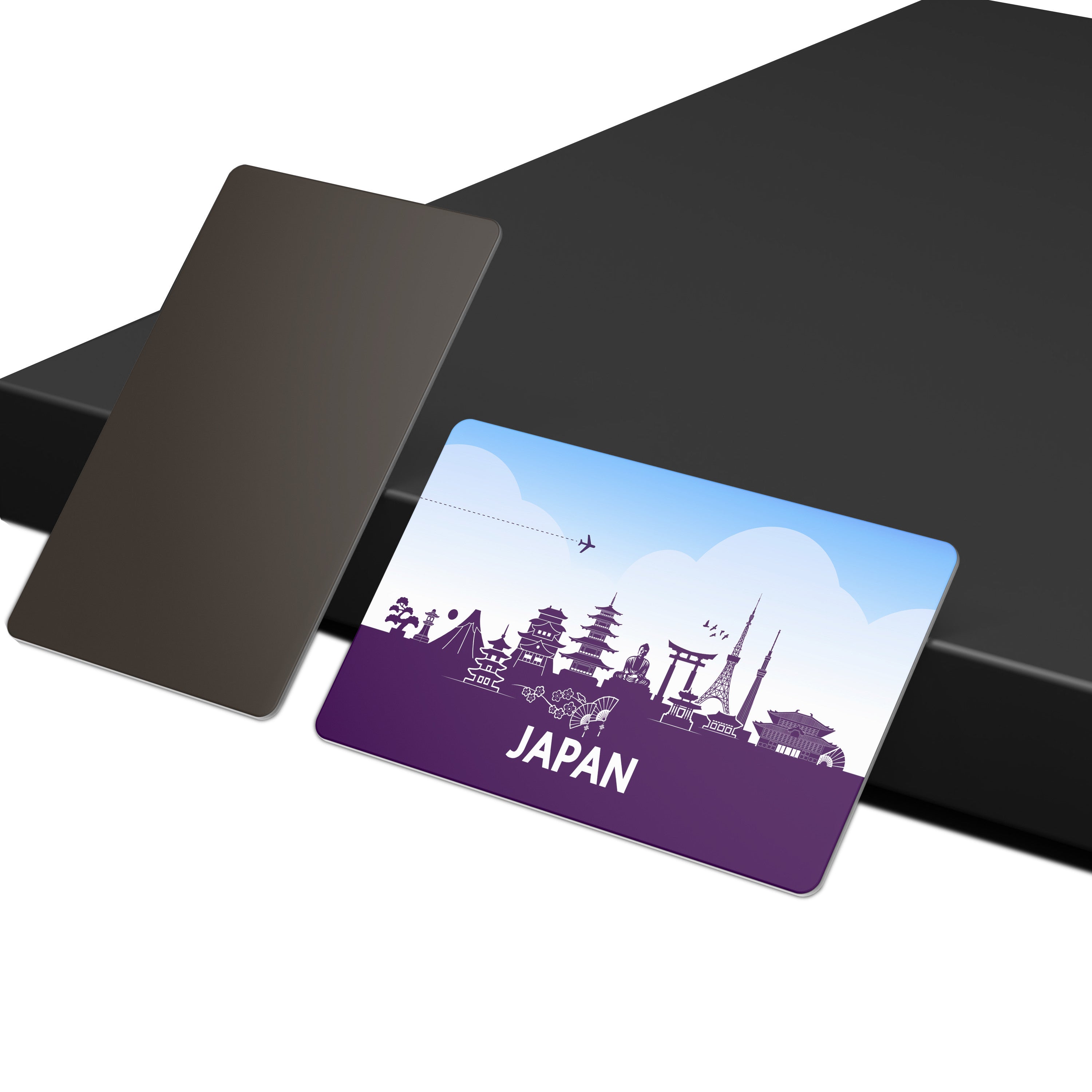 dhcrafts Fridge Magnet Rectangle Acrylic Glass (8.6 x 5.4 cm) Purple Japan Design Pack of 1