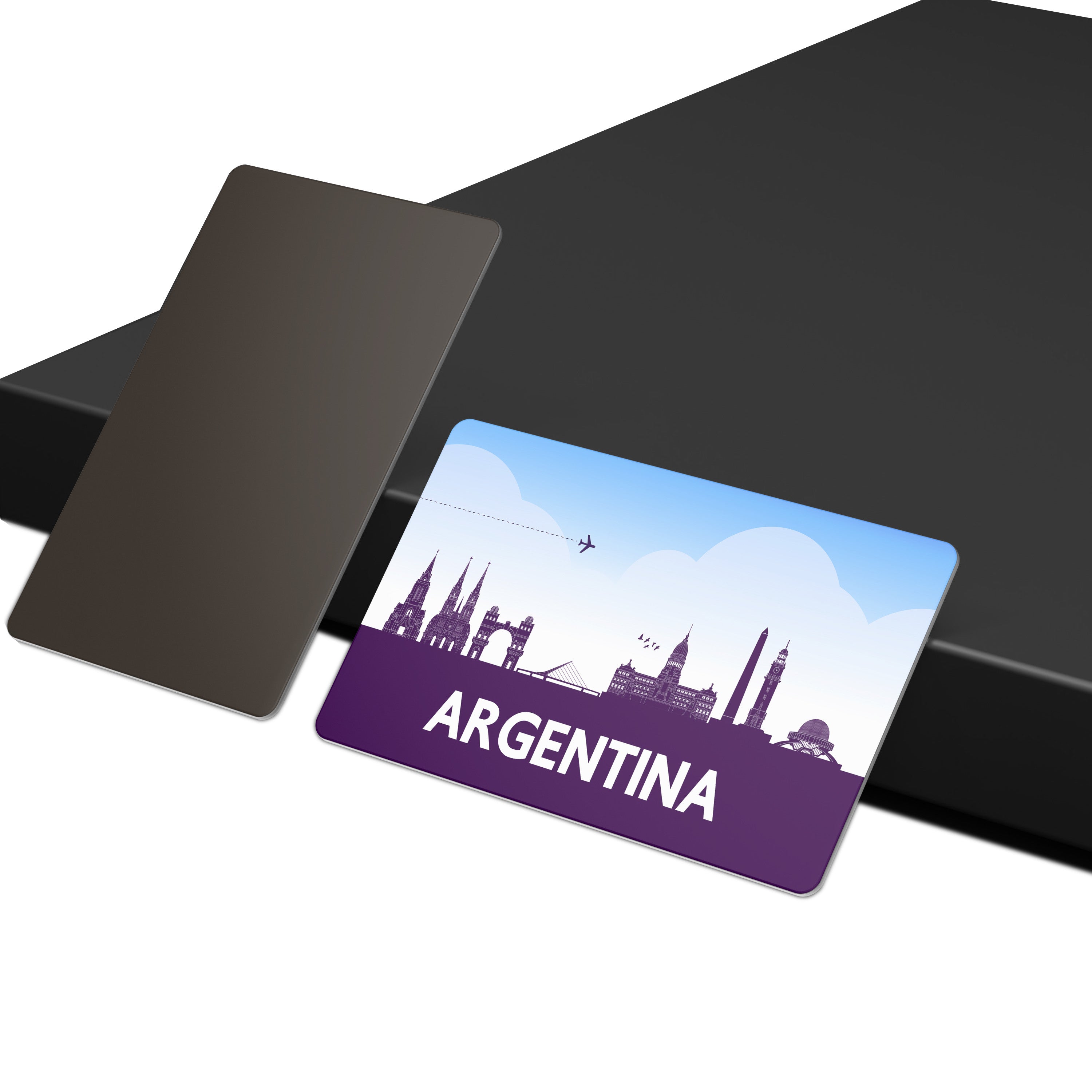 dhcrafts Fridge Magnet Rectangle Acrylic Glass (8.6 x 5.4 cm) Purple Argentina Design Pack of 1