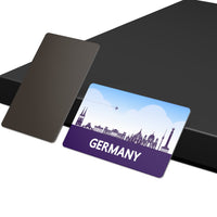 dhcrafts Fridge Magnet Rectangle Acrylic Glass (8.6 x 5.4 cm) Purple Germany Design Pack of 1