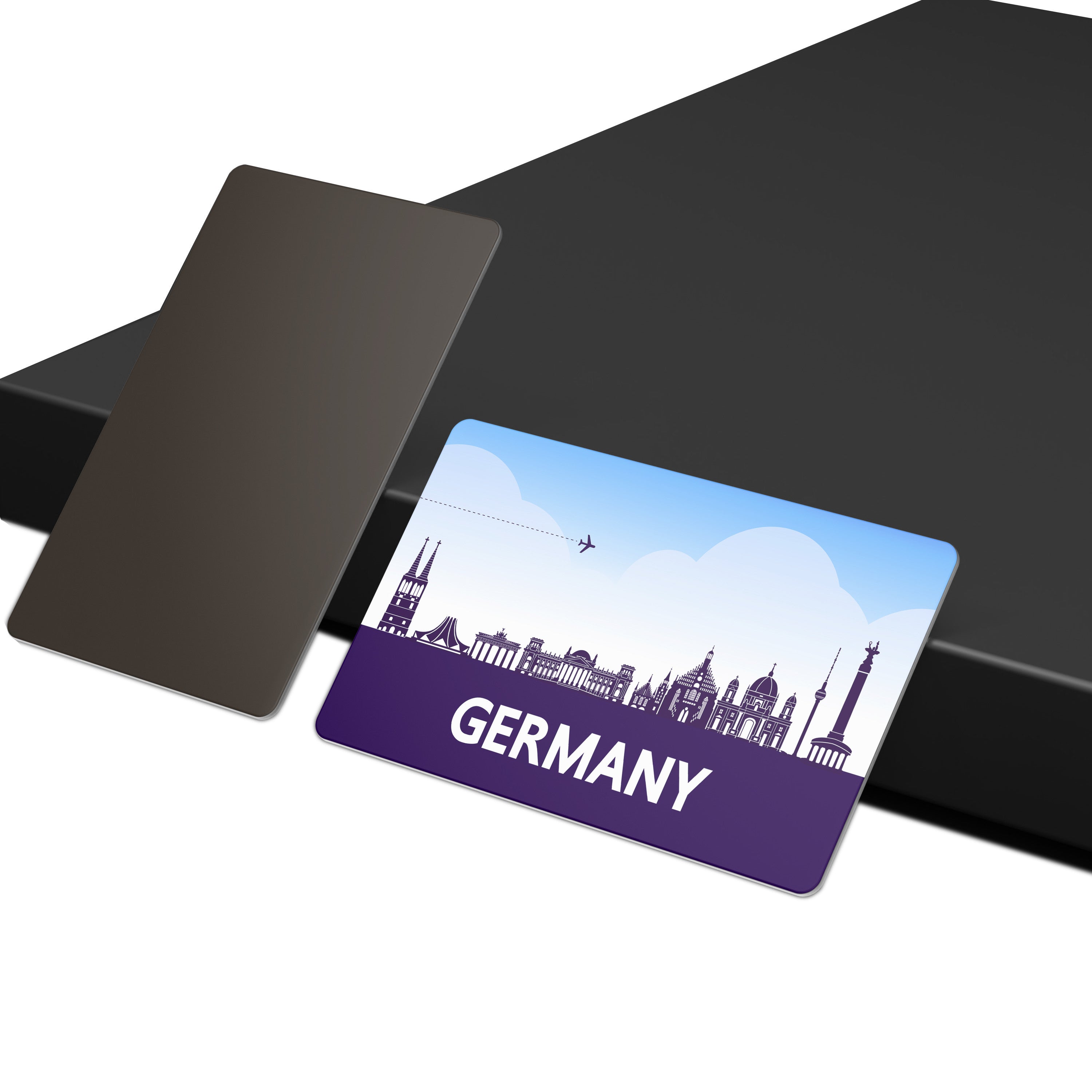 dhcrafts Fridge Magnet Rectangle Acrylic Glass (8.6 x 5.4 cm) Purple Germany Design Pack of 1