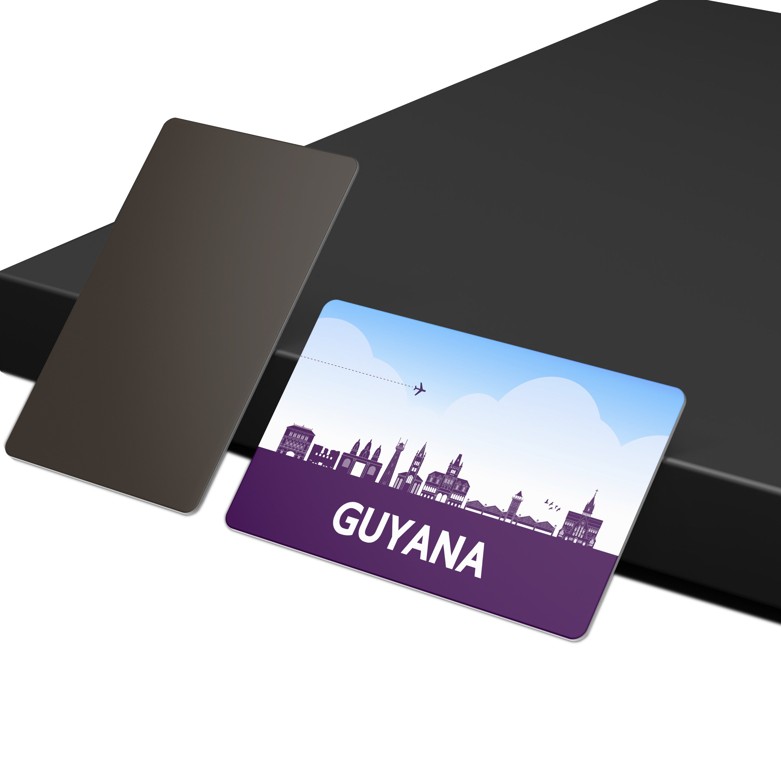 dhcrafts Fridge Magnet Rectangle Acrylic Glass (8.6 x 5.4 cm) Purple Guyana Design Pack of 1