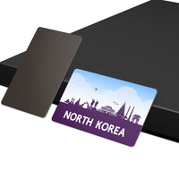 dhcrafts Fridge Magnet Rectangle Acrylic Glass (8.6 x 5.4 cm) Purple North Korea Design Pack of 1