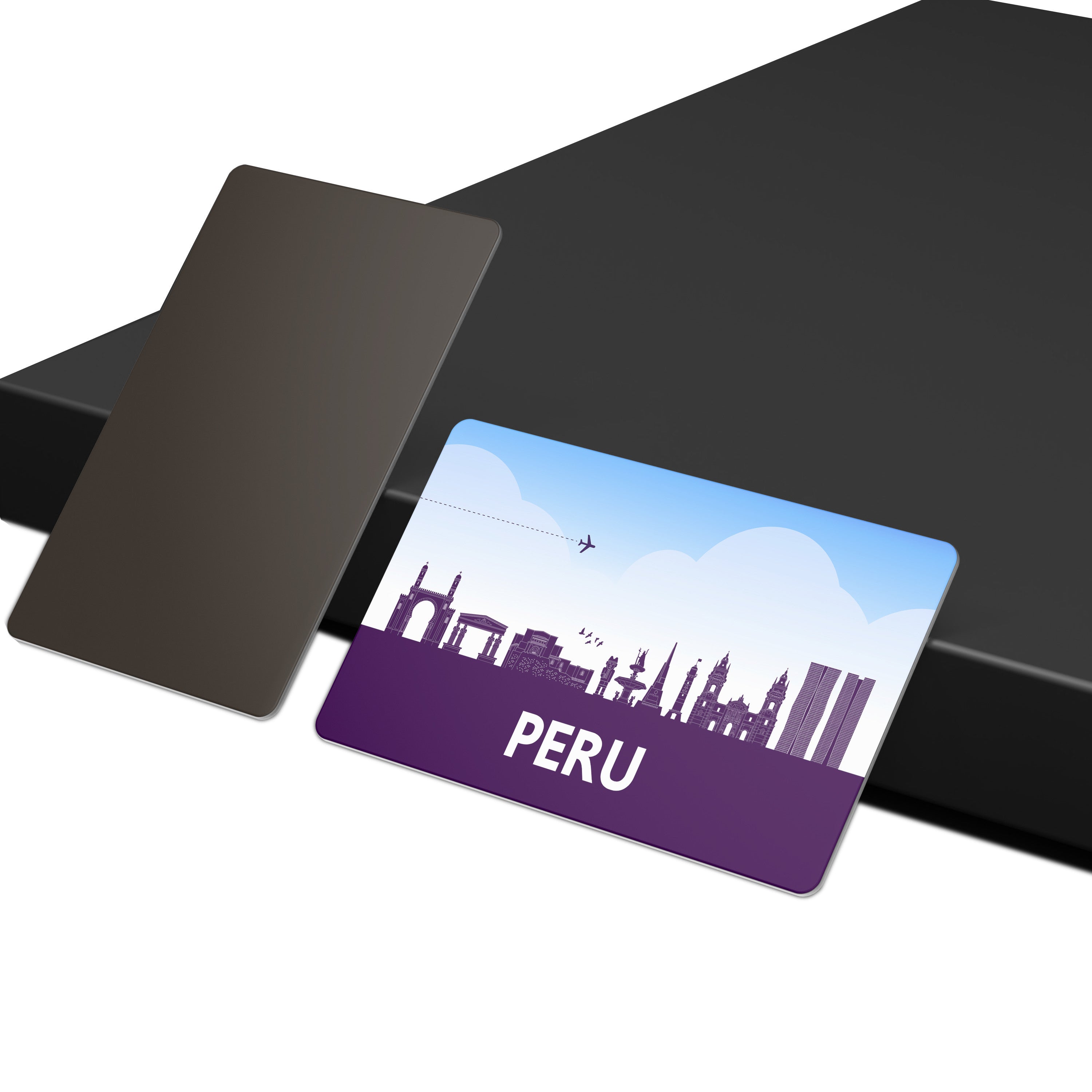 dhcrafts Fridge Magnet Rectangle Acrylic Glass (8.6 x 5.4 cm) Purple Peru Design Pack of 1
