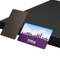 dhcrafts Fridge Magnet Rectangle Acrylic Glass (8.6 x 5.4 cm) Purple Syria Design Pack of 1
