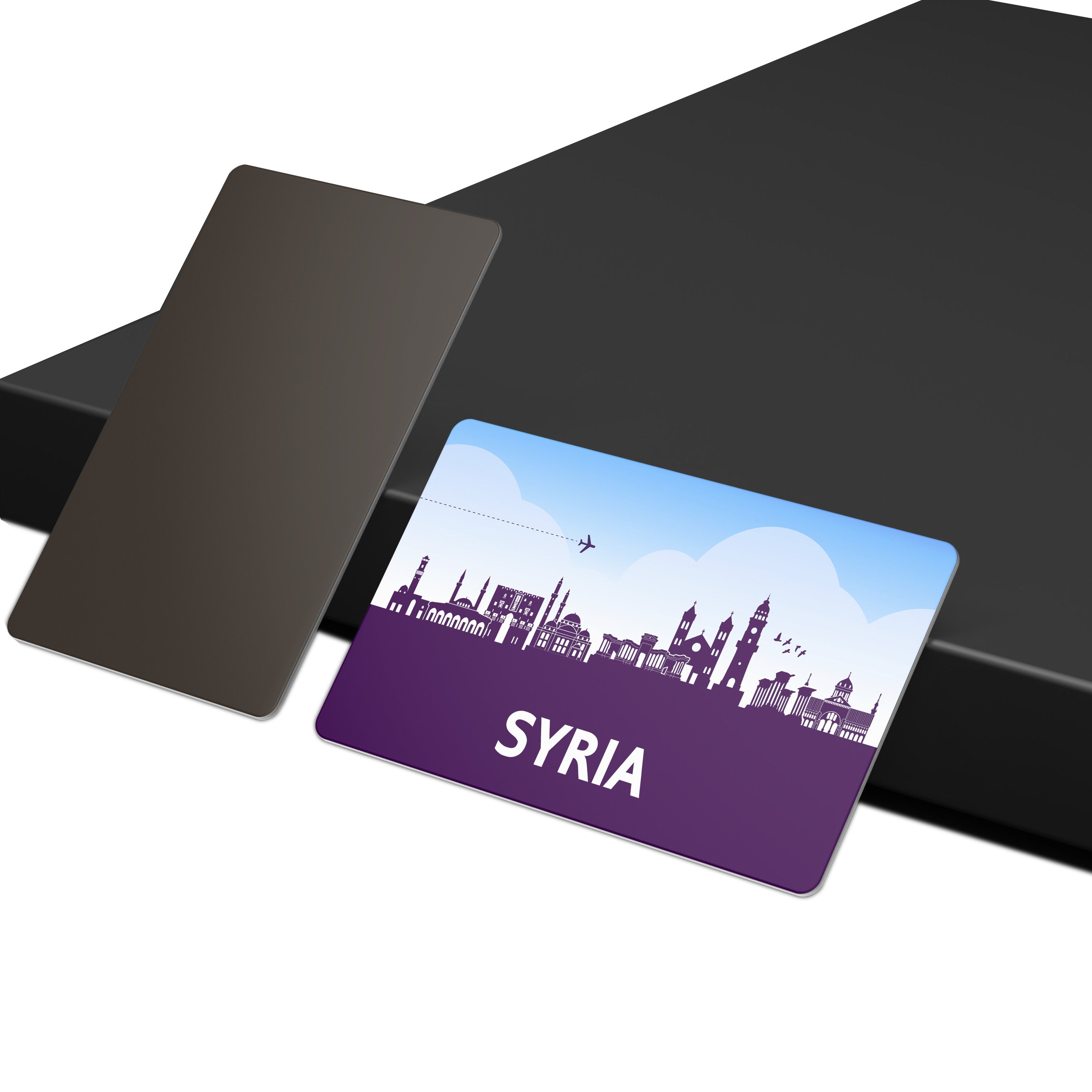 dhcrafts Fridge Magnet Rectangle Acrylic Glass (8.6 x 5.4 cm) Purple Syria Design Pack of 1