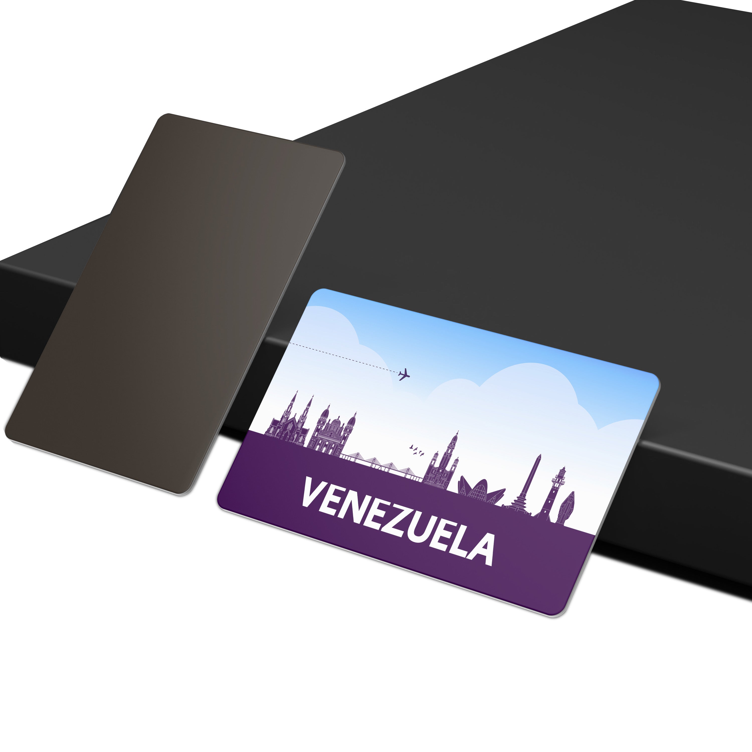 dhcrafts Fridge Magnet Rectangle Acrylic Glass (8.6 x 5.4 cm) Purple Venezuela Design Pack of 1