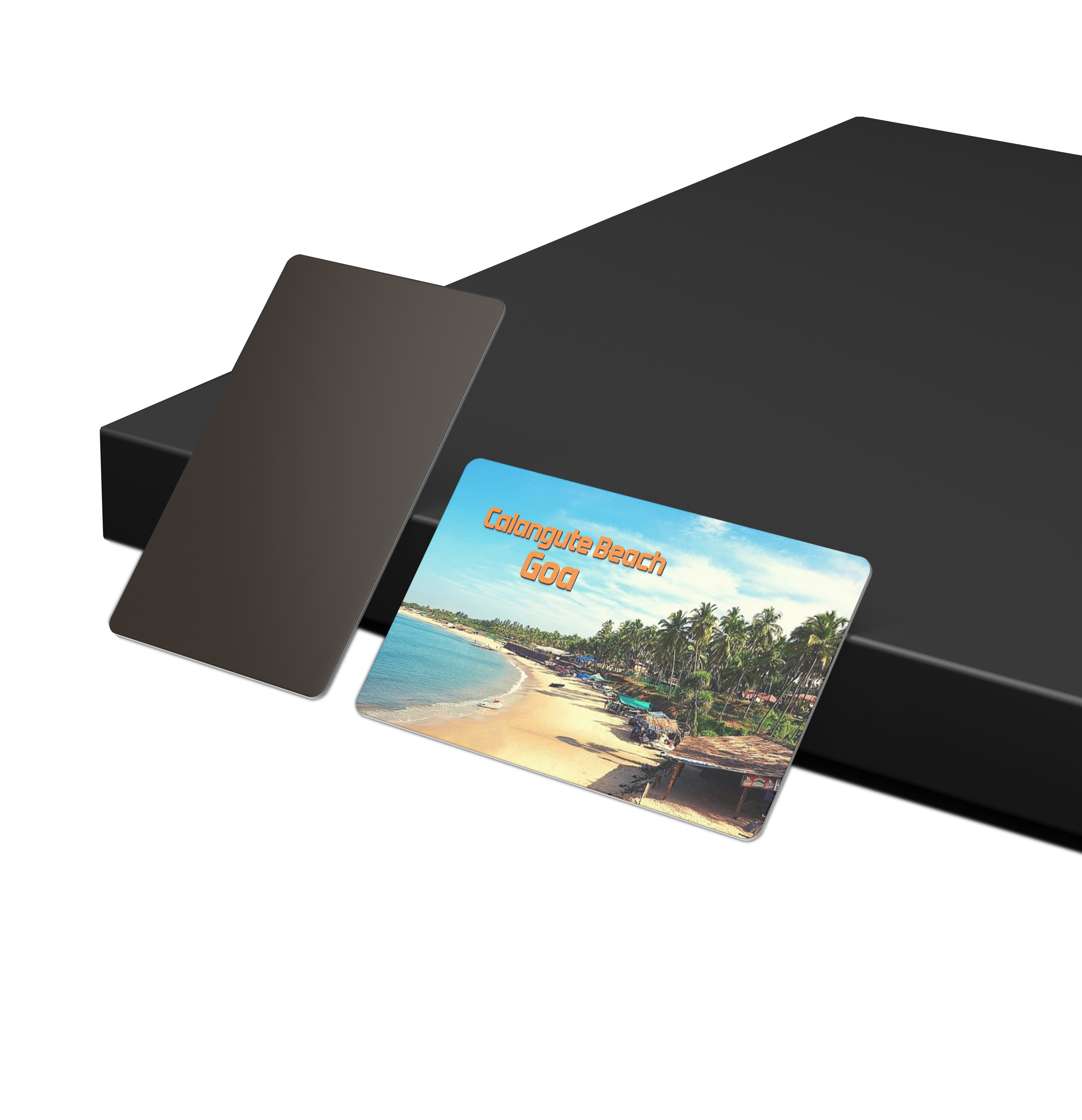 dhcrafts Fridge Magnet Rectangle Acrylic Glass (8.6 x 5.4 cm) Goa Multicolor Calangute Beach Design Pack of 1 (8.6cm x 5.4cm)