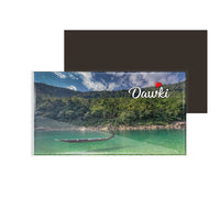 dhcrafts Fridge Magnet Rectangle Acrylic Glass (8.6 x 5.4 cm) Multicolor Meghalaya Dawki Design Pack of 1