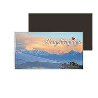 dhcrafts Fridge Magnet Rectangle Acrylic Glass (8.6 x 5.4 cm) Multicolor Kangchenjunga Design Pack of 1