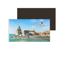 dhcrafts Fridge Magnet Rectangle Acrylic Glass (8.6 x 5.4 cm) Multicolor Gujarat Dwarka Design Pack of 1