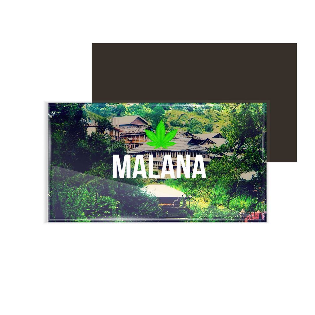 dhcrafts Fridge Magnet Rectangle Acrylic Glass (8.6 x 5.4 cm) Multicolor Himachal Pradesh Malana Design Pack of 1