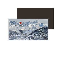 dhcrafts Fridge Magnet Rectangle Acrylic Glass (8.6 x 5.4 cm) Multicolor Uttarakhand Kanatal Design Pack of 1