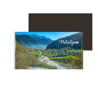 dhcrafts Fridge Magnet Rectangle Acrylic Glass (8.6 x 5.4 cm) Multicolor Jammu and Kashmir Pahalgam Design Pack of 1