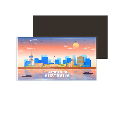 dhcrafts Rectangular Fridge Magnet Multicolor Australia Canberra Design Pack of 1 (8.6cm x 5.4cm)