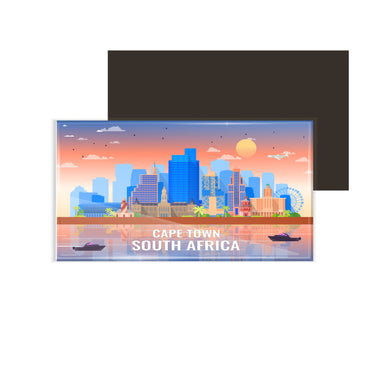 dhcrafts Rectangular Fridge Magnet Multicolor South Africa Cape Town Design Pack of 1 (8.6cm x 5.4cm)