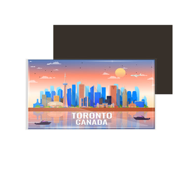 dhcrafts Rectangular Fridge Magnet Multicolor Canada Toronto Design Pack of 1 (8.6cm x 5.4cm)