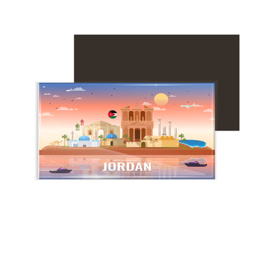 dhcrafts Rectangular Fridge Magnet Multicolor Jordan Design Pack of 1 (8.6cm x 5.4cm)
