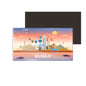 dhcrafts Rectangular Fridge Magnet Multicolor Kuwait Design Pack of 1 (8.6cm x 5.4cm)