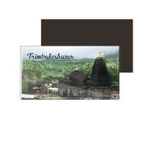 dhcrafts Fridge Magnet Rectangle Acrylic Glass (8.6 x 5.4 cm) Maharashtra Trimbakeshwar Jyotirling Mandir Design Pack of 1