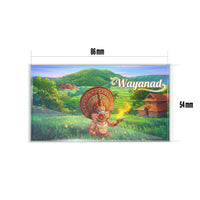 dhcrafts Rectangular Fridge Magnet Multicolor Kerala Wayanad Design Pack of 1 (8.6cm x 5.4cm)