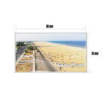 dhcrafts Multicolor Tamil Nadu Marina Beach Design Rectangular Acrylic Fridge Magnet / Magnetic Card Pack of 1 (8.6cm x 5.4cm)
