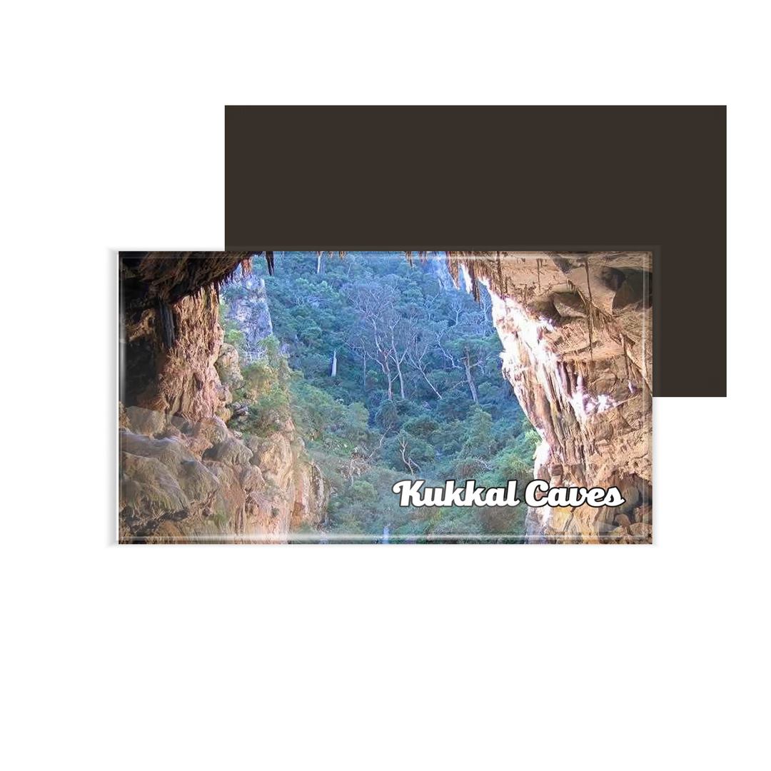 dhcrafts Multicolor Tamil Nadu Kukkal Caves Design Rectangular Acrylic Fridge Magnet / Magnetic Card Pack of 1 (8.6cm x 5.4cm)