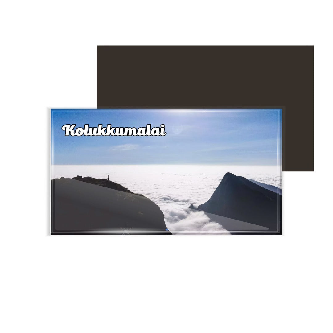 dhcrafts Multicolor Tamil Nadu Kolukkumalai D1 Design Rectangular Acrylic Fridge Magnet / Magnetic Card Pack of 1 (8.6cm x 5.4cm)