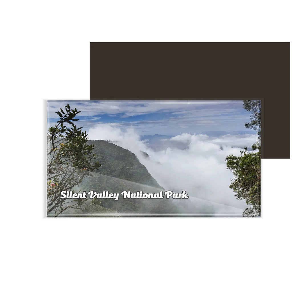 dhcrafts Multicolor Kerala Silent Valley National Park D1 Design Rectangular Acrylic Fridge Magnet / Magnetic Card Pack of 1 (8.6cm x 5.4cm)