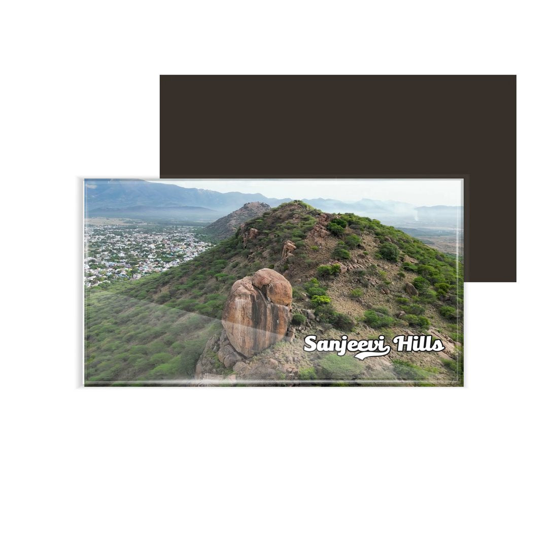 dhcrafts Multicolor Uttarakhand Sanjeevni Hills Design Rectangular Acrylic Fridge Magnet / Magnetic Card Pack of 1 (8.6cm x 5.4cm)