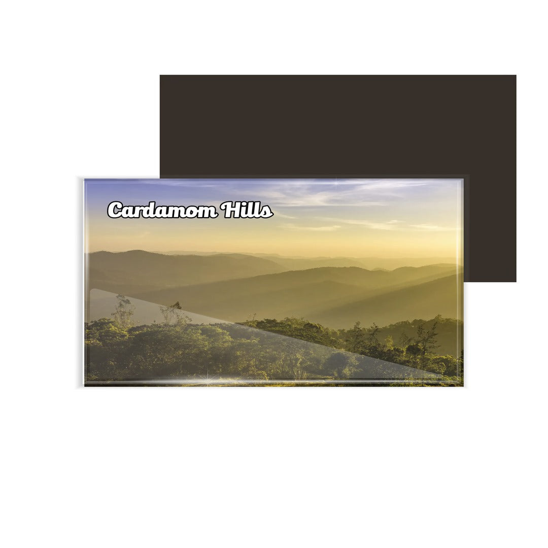 dhcrafts Multicolor Kerala Cardamom Hills Design Rectangular Acrylic Fridge Magnet / Magnetic Card Pack of 1 (8.6cm x 5.4cm)
