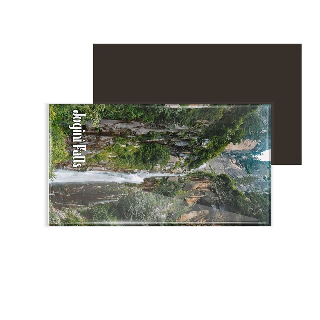 dhcrafts Multicolor Himachal Pradesh Jogini Falls D1 Design Rectangular Acrylic Fridge Magnet / Magnetic Card Pack of 1 (8.6cm x 5.4cm)