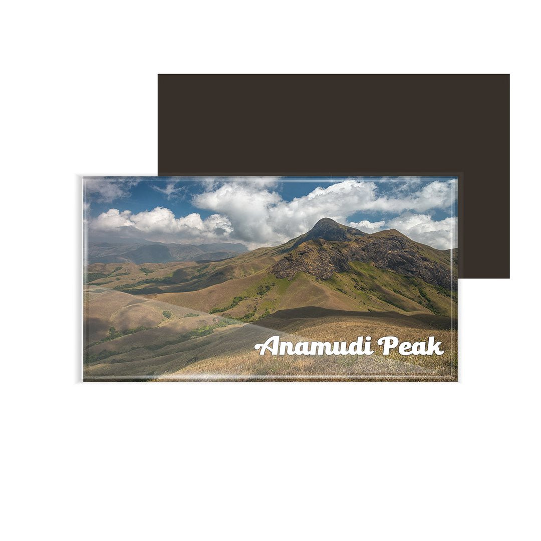 dhcrafts Multicolor Kerala Anamudi Peak Design Rectangular Acrylic Fridge Magnet / Magnetic Card Pack of 1 (8.6cm x 5.4cm)