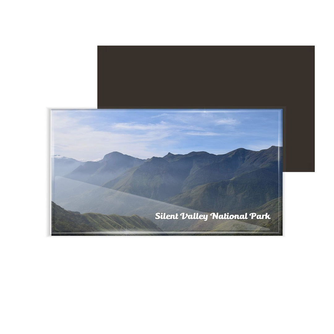 dhcrafts Multicolor Kerala Silent Valley National Park D2 Design Rectangular Acrylic Fridge Magnet / Magnetic Card Pack of 1 (8.6cm x 5.4cm)