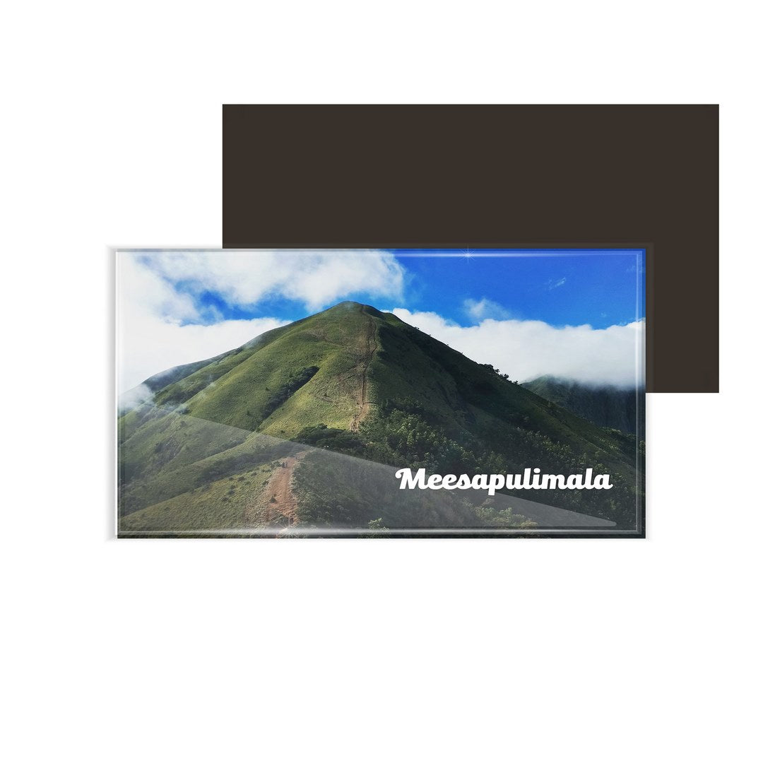 dhcrafts Multicolor Kerala Meesapulimala Design Rectangular Acrylic Fridge Magnet / Magnetic Card Pack of 1 (8.6cm x 5.4cm)