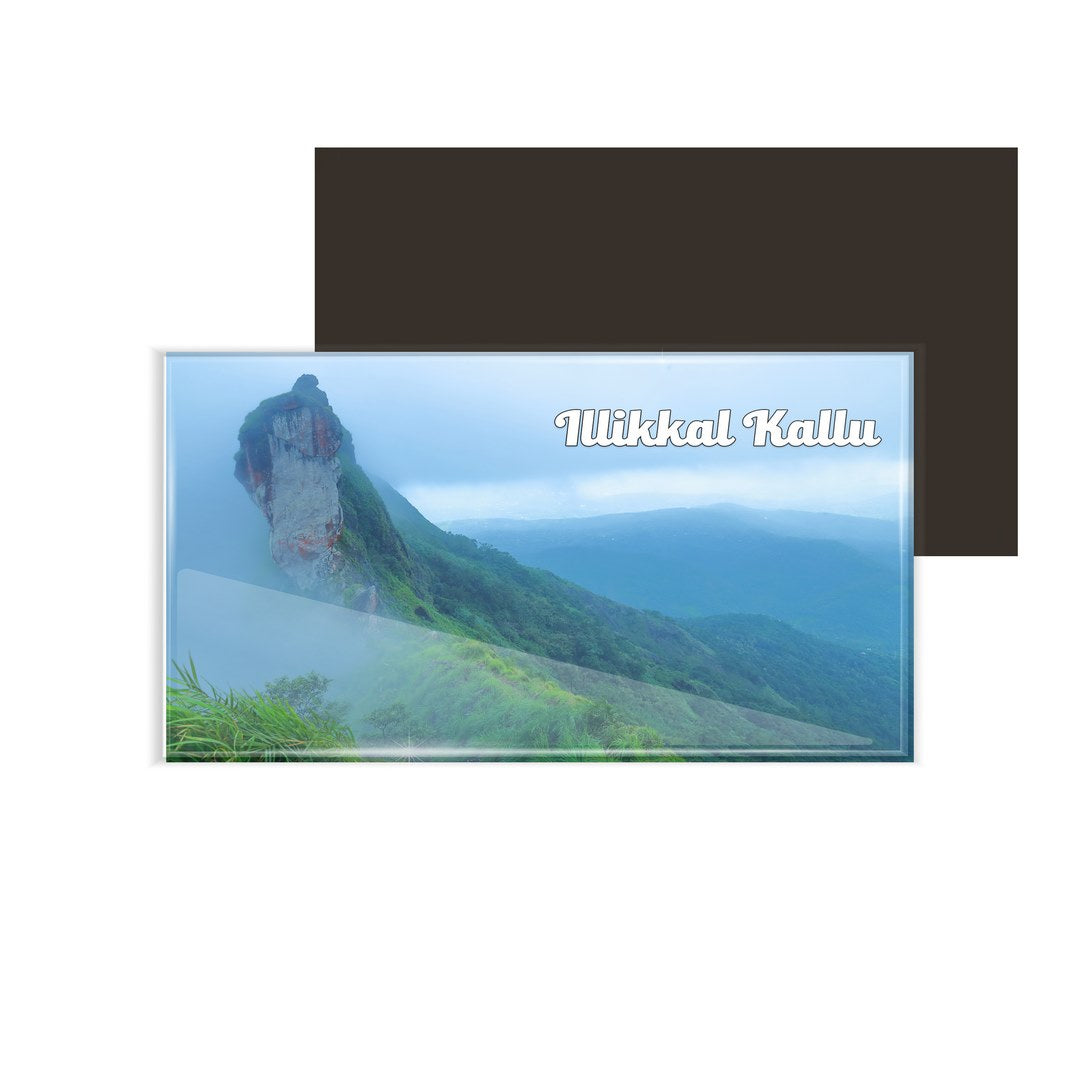 dhcrafts Multicolor Kerala Illikkal Kallu Design Rectangular Acrylic Fridge Magnet / Magnetic Card Pack of 1 (8.6cm x 5.4cm)