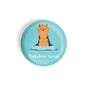 dhcrafts Round Fridge Magnet Blue Color Yorkshire Terrier Pet Dog Glossy Finish Design Pack of 1