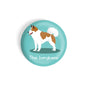 dhcrafts Round Fridge Magnet Blue Color Thai Bangkaew Pet Dog Glossy Finish Design Pack of 1 (58 mm)