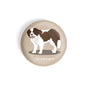 dhcrafts Round Fridge Magnet Brown Color St.bernard Pet Dog Glossy Finish Design Pack of 1 (75 mm)