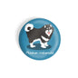 dhcrafts Round Fridge Magnet Blue Color Alaskan Malamute Pet Dog Glossy Finish Design Pack of 1 (75 mm)