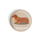 dhcrafts Round Fridge Magnet Brown Color Dachshund Pet Dog Glossy Finish Design Pack of 1
