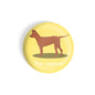 dhcrafts Round Fridge Magnet Yellow Color Thai Ridgeback Pet Dog Glossy Finish Design Pack of 1 (75 mm)