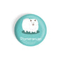 dhcrafts Round Fridge Magnet Blue Color Pomernian Pet Dog Glossy Finish Design Pack of 1