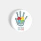 dhcrafts Round Fridge Magnet White Color Autism D1 Glossy Finish Design Pack of 1